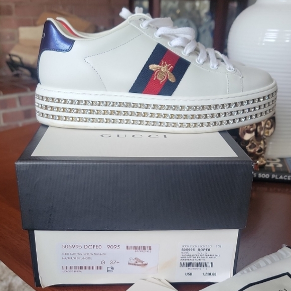 Gucci Crystal Miro Soft Ace Sneakers - Picture 9 of 10